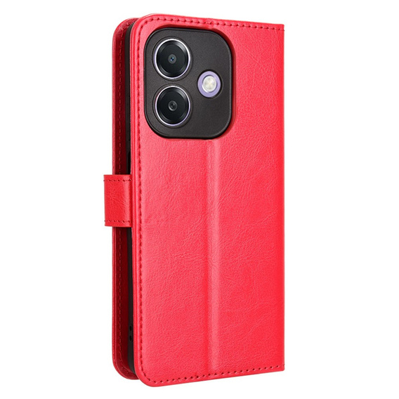 Футляр з клапаном для Oppo A40 / Oppo A40m, Crazy Horse Wallet, червоний