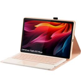 Чохол-клавіатура Bluetooth з тачпадом для Lenovo Tab K11 Plus - рожевий