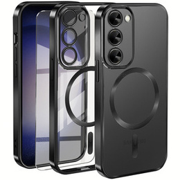 Чохол для Samsung Galaxy S23, Electro MagSafe, чорний + Скло на екран