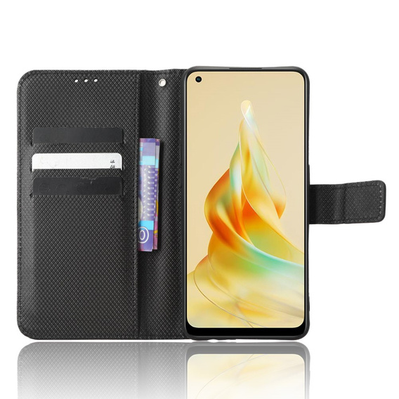 Откидной чехол для Oppo Reno8 T 4G, Wallet Smart Magnet, чёрный