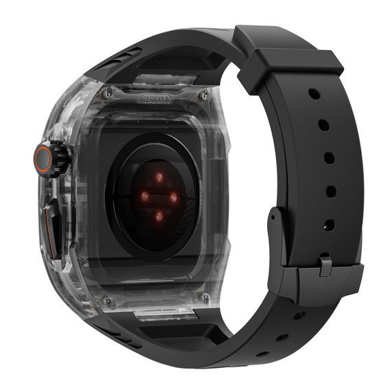 Силиконовый ремешок с чехлом для Apple Watch 1/2/3/4/5/6/7/8/9/10/SE/Ultra/Ultra 2 42/44/45/49MM