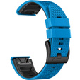 Силиконовый ремешок для Garmin Fenix 7 / Forerunner 965 / 955 / 945 / 935, синий / черный