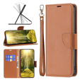 Чохол-книжка для Samsung Galaxy A25 5G, Wallet Litchi Leather, коричневий + скло 9H 