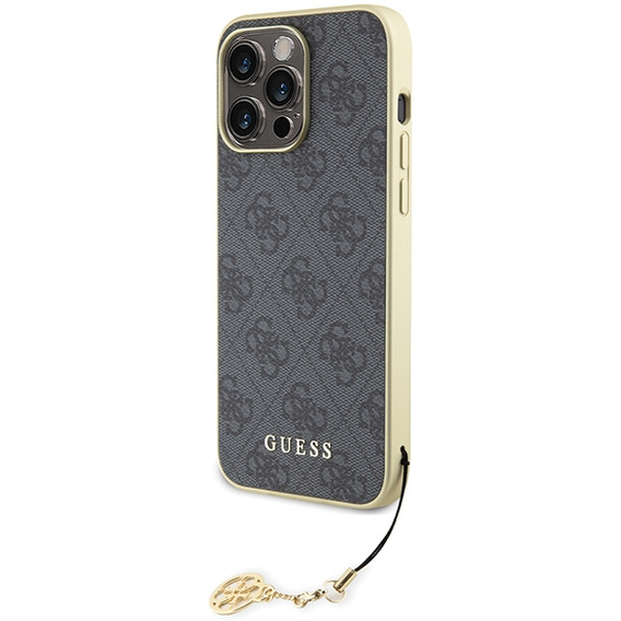Чехол Guess 4G Charms с подвеской для iPhone 15 Pro