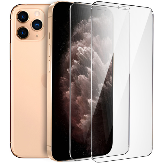 2x Загартоване скло для iPhone 11 Pro Max, ERBORD 9H Hard Glass на екрані
