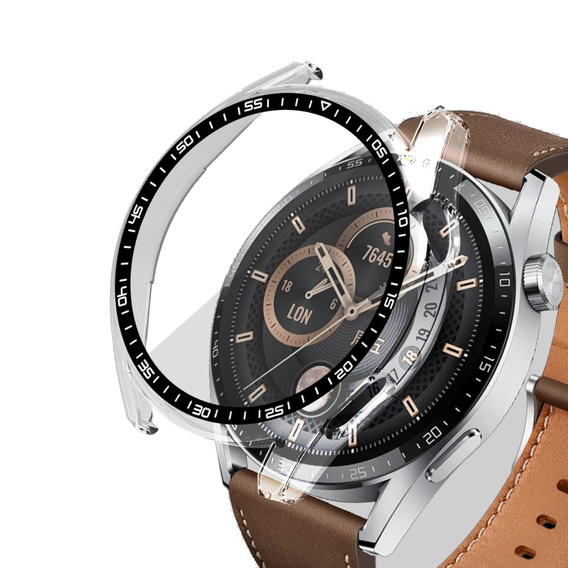 2в1 чохол та захисне скло для годинника Huawei Watch GT 3 46mm, прозорий