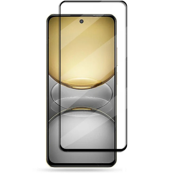 3D загартоване скло для Realme 14X / Realme C75, чорна рамка
