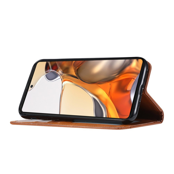 Чoхол Wallet до Xiaomi 11T / 11T Pro, Outer Card Slot, Wine Red