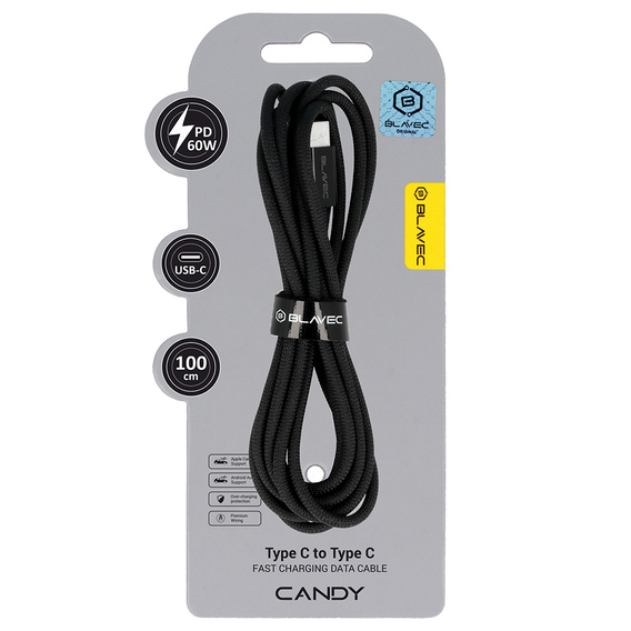 Kabel USB Type-C do Type-C 60W 150cm, biały