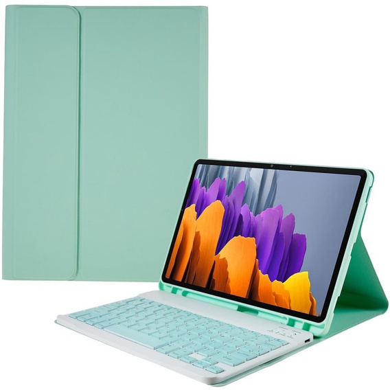 Чохол + клавіатура Samsung Galaxy Tab S7 T870/T875 / S8, Pen Slot, зелений