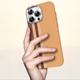 Чохол для iPhone 13 Pro Max, Carbon Fiber MagSafe, жовтий