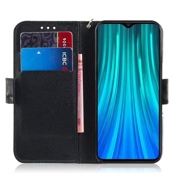 Откидной чехол для Xiaomi Redmi Note 8 Pro, Wallet mandala, белый