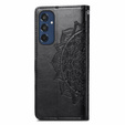 Откидной чехол для Samsung Galaxy M35, Mandala, чёрный