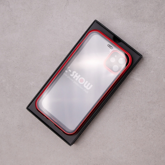 Чехол для iPhone 11, Magnetic Dual Glass, красный
