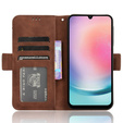 Футляр з клапаном для Samsung Galaxy M55 5G, Card Slot, коричневий