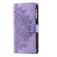 Откидной чехол для Xiaomi Redmi Note 13 Pro 4G / Xiaomi Redmi Note 14S / Xiaomi Poco M6 Pro 4G, Mandala, фиолетовый