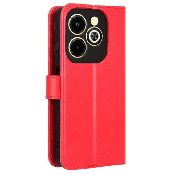 Откидной чехол для Infinix Hot 40i, Crazy Horse Wallet, красный