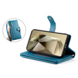 Откидной чехол для Samsung Galaxy S25 Ultra, Wallet Zipper Pocket, синий