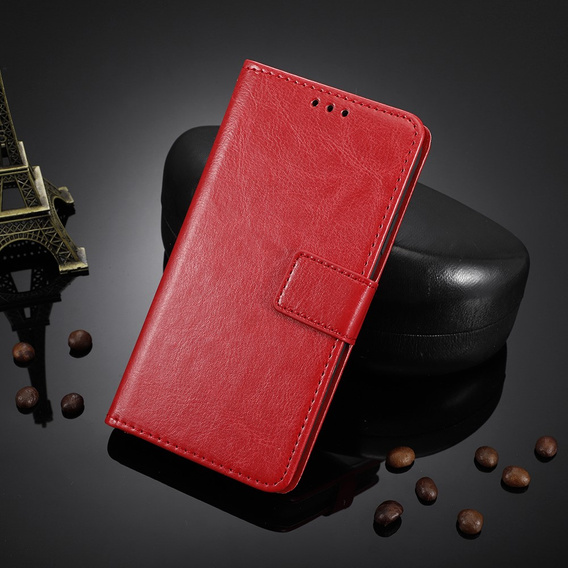 Откидной чехол для Infinix Note 30 Pro 4G, Crazy Horse Wallet, красный