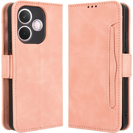 Футляр з клапаном для Oppo A5 Pro 5G, Card Slot, рожевий