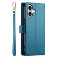 Чохол-книжка для iPhone 16, Wallet Zipper Pocket, м'яти