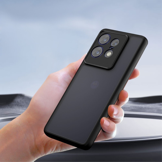 Чехол для Motorola Edge 50 Pro 5G, Fusion Hybrid, с защитой камеры, прозрачный / черный