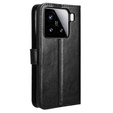 Откидной чехол для Xiaomi 15, Crazy Horse Wallet, чёрный