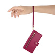 Откидной чехол для Samsung Galaxy S25, Wallet Zipper Pocket, красный