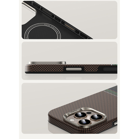 Чохол BENKS Kevlar Magnetic Armor Pro Prestige 600D Y065 для MagSafe з активною кнопкою для iPhone 16 Pro