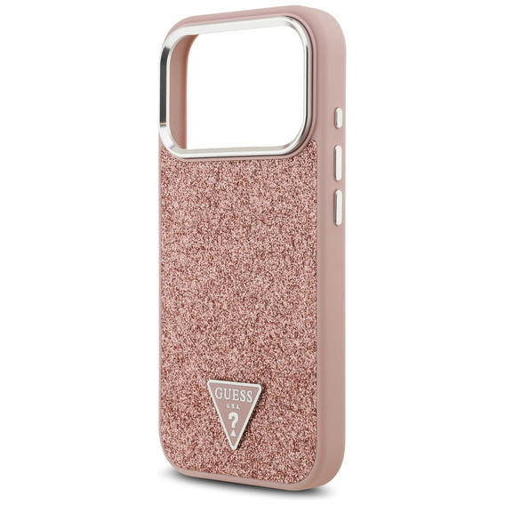Чехол GUESS Glitter Triangle Logo MagSafe для iPhone 17 Pro
