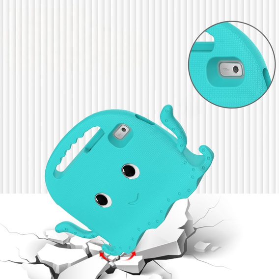 Детский чехол для Lenovo Tab M9, с ручкой, осьминог, зелёный