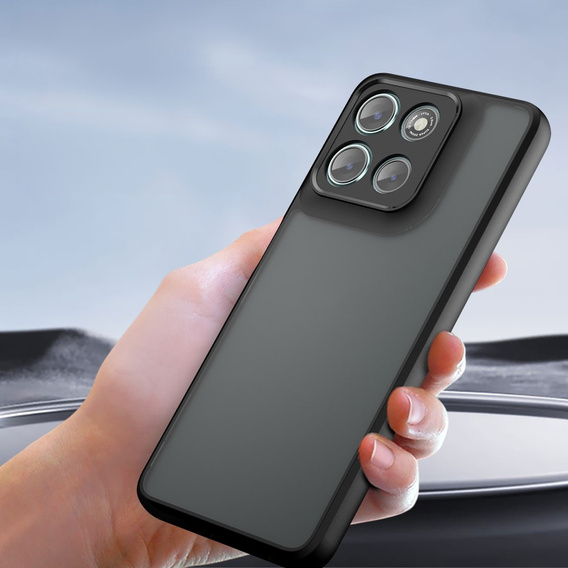 Чохол для Xiaomi Redmi 15 5G / 4G, із захистом камери, прозорий з чорними боковинами