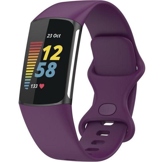 Резиновый браслет Softband для  Fitbit Charge 5 - Dark Purple