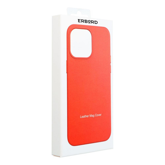 Кожаный чехол Mag Cover для iPhone 15 Plus, красный