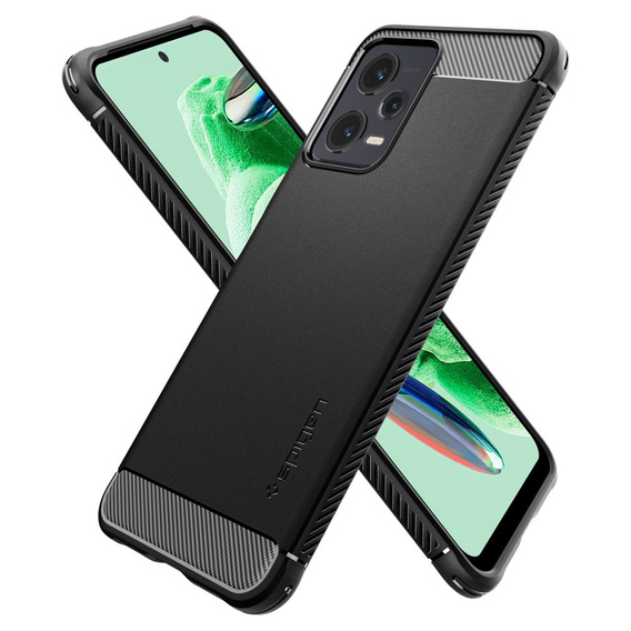Чoхол Spigen до Redmi Note 12 5G / POCO X5 5G, Rugged Armor, чорний