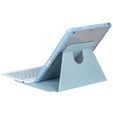 Чехол клавиатура для iPad 11" 2025 A16 (11 gen.) / iPad 10.9" 2022 (10 gen.), Rotary 360° Leather, светло-голубой