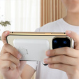 Магнитный чехол с двойным стеклом MagSafe для iPhone 15, золотой