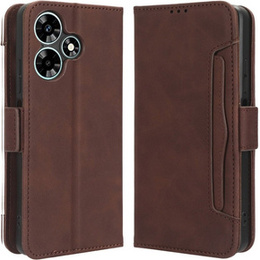 Откидной чехол для Infinix Hot 30i, Card Slot, коричневый