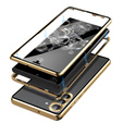 Чехол для Samsung Galaxy S23, Magnetic Dual Glass, золотой