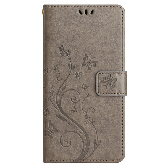Чохол-книжка для Xiaomi Redmi Note 13 Pro+, Butterfly, сірий