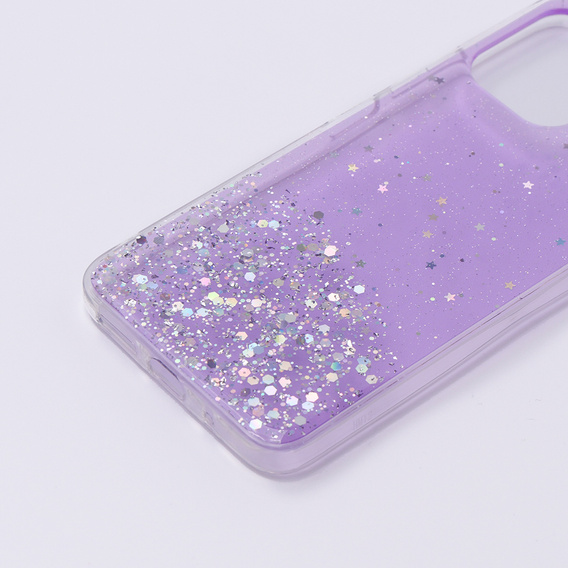 Чoхол до Xiaomi Redmi 12, Glittery, фіолетовий