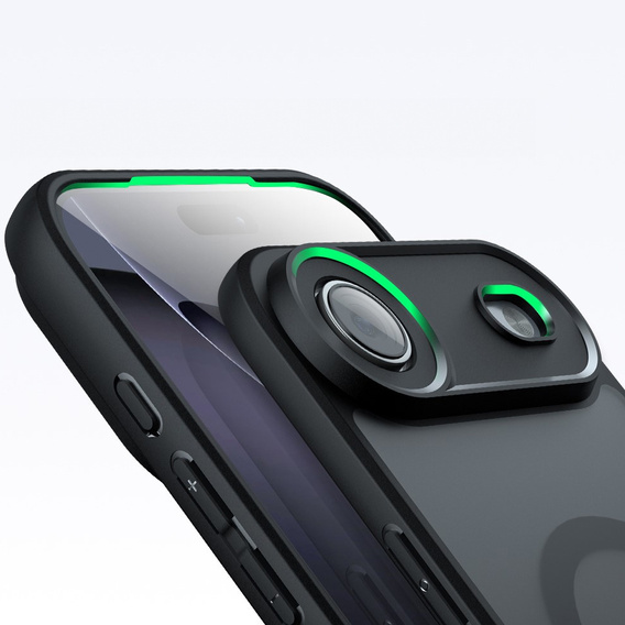Матовый чехол для iPhone Air, для MagSafe, с защитой камеры, черный