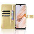Футляр з клапаном для Xiaomi Redmi 13, Crazy Horse Wallet, золотий