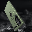 Чехол MagSafe для Samsung Galaxy S24 Ultra, Military Magnet, зелёный