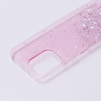 Чехол до Xiaomi Redmi 12, Glittery, розовый