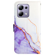 Чохол-книжка для Xiaomi Redmi Note 13 Pro 4G / Xiaomi Redmi Note 14S / Xiaomi Poco M6 Pro 4G, Wallet, Marble фіолетовий