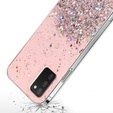 Чoхол до Samsung Galaxy A03s, Glittery, рожевий
