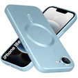 Чехол для iPhone 16E, ColorMag, для MagSafe, синий + закаленное стекло 9H