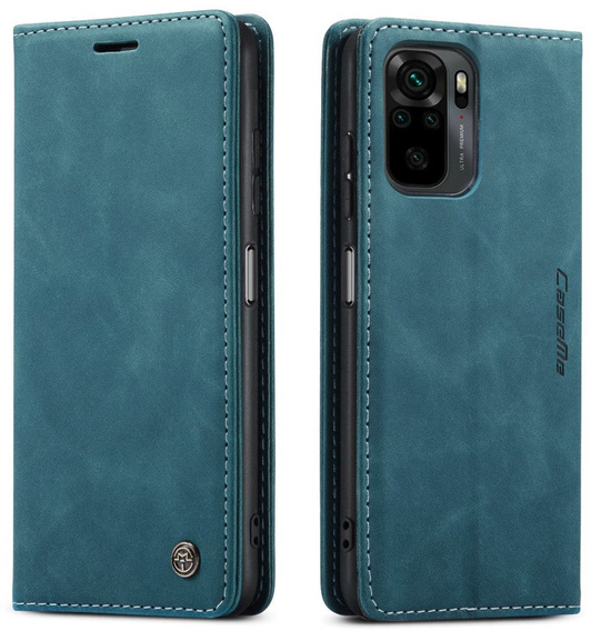 Чехол CASEME для Xiaomi Redmi Note 10 / 10S, Leather Wallet Case, зелёный
