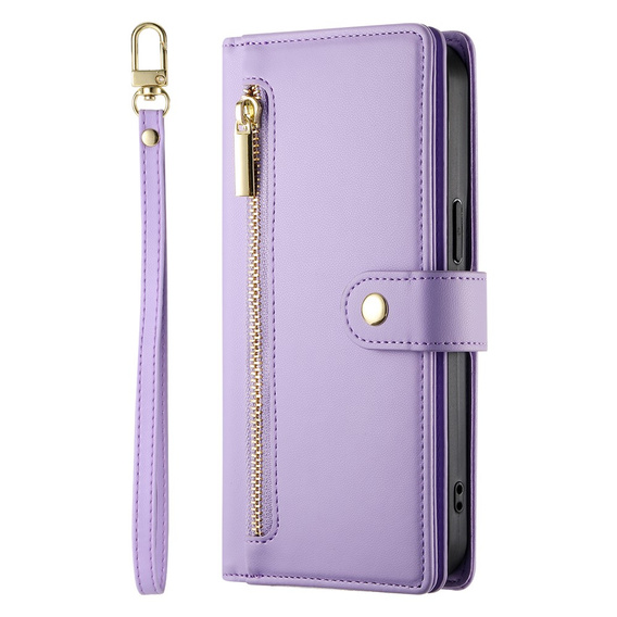 Фліп-чохол на блискавці для Samsung Galaxy A17 5G, Wallet Zipper Pocket, фіолетовий